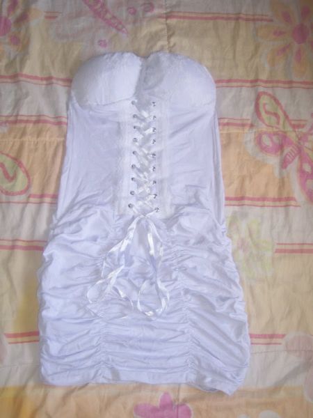 Vestido Drapeado Branco NOVO!!!